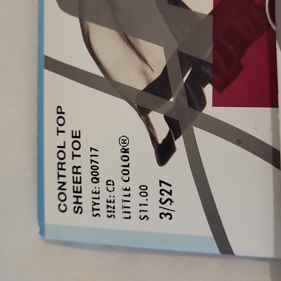 Hanes Silk Reflections Ultra Sheer Control Top and Control Top Toeless Size CD - Picture 5 of 9